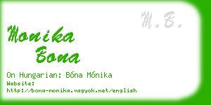 monika bona business card